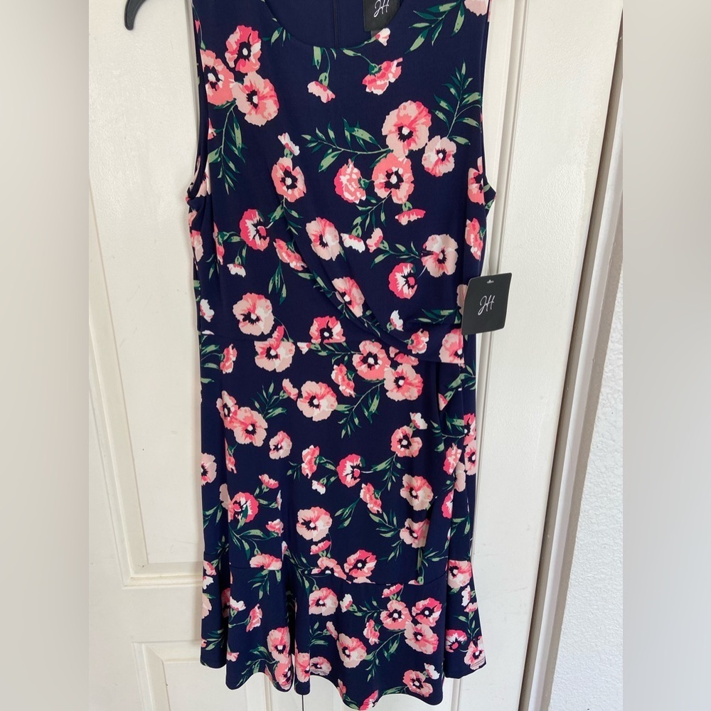 JH Sleeveless Floral Dress Size 12 - Picture 2 of 7